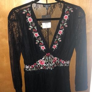 Black Lace Topshop Dress NWT